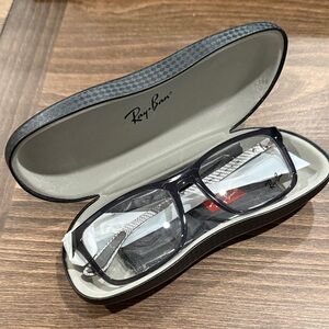 Ray-Ban Black and Gray Glasses Case
